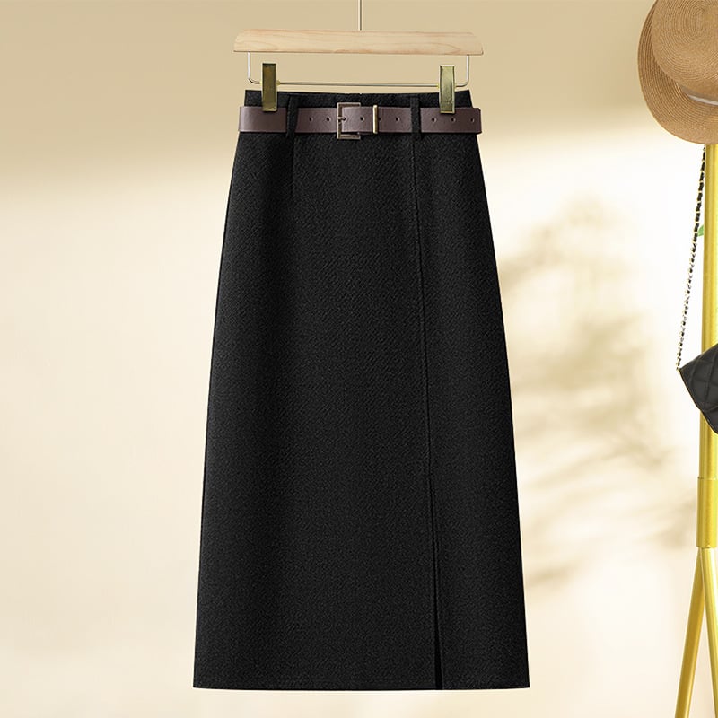 Fustă A-line, lungime midi, țesătură din poliester, principală din bumbac, stil literar-retro