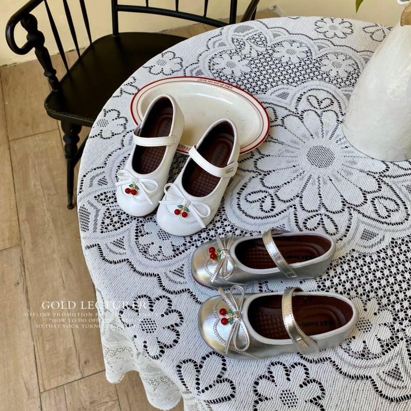 Pantofi pentru fete din piele, stil prințesă, funda, închidere Velcro, talpă din cauciuc, partea super-fibră