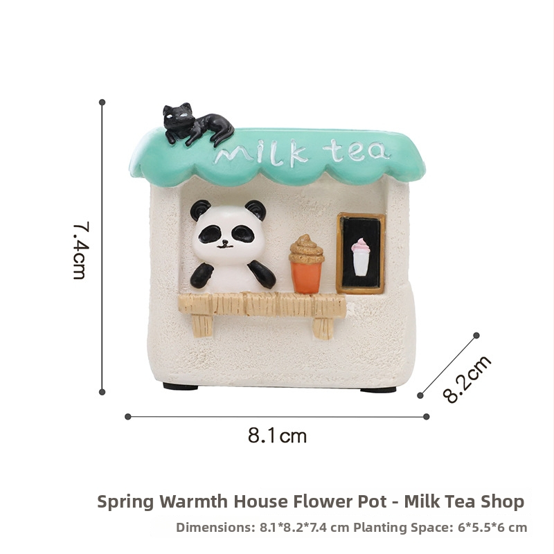 Ghiveci din rășină pentru suculente cu peisaj urban miniatural — Roogo/If, cod R7C3W0, Categorie: meșteșuguri din rășină, Ambalare: cutie de carton