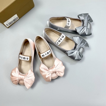 Pantofi pentru fete - stil Prințesă, partea superioară din mătase, închidere cu bandă elastică, branț PU, talpă din tendon de vită