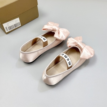 Pantofi pentru fete - stil Prințesă, partea superioară din mătase, închidere cu bandă elastică, branț PU, talpă din tendon de vită