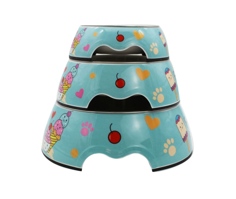 Ruixinmei μπολ γάτας από μελαμίνη, εκτύπωση διατροφικής ποιότητας για κατοικίδια