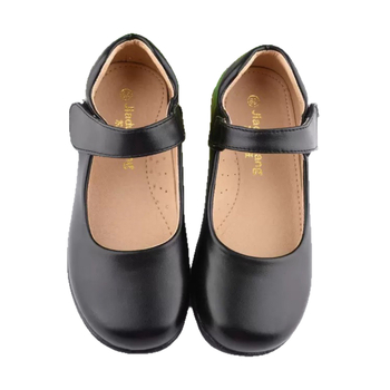 Pantofi de școală pentru fete, din piele artificială, cu Velcro, înălțime medie, talpă din cauciuc, anti-alunecare, durabili