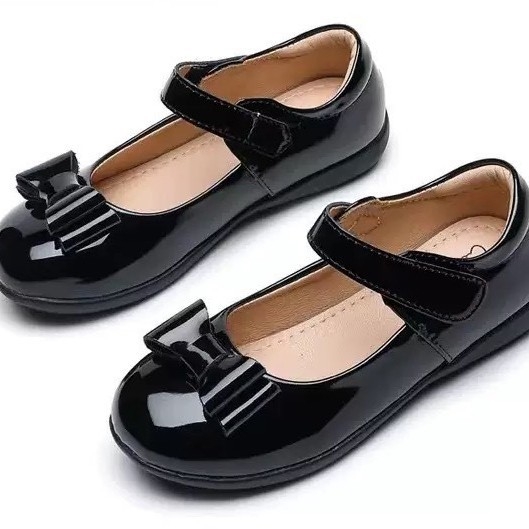 Pantofi de școală pentru fete, din piele artificială, cu Velcro, înălțime medie, talpă din cauciuc, anti-alunecare, durabili