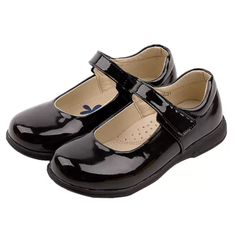 Pantofi de școală pentru fete, din piele artificială, cu Velcro, înălțime medie, talpă din cauciuc, anti-alunecare, durabili