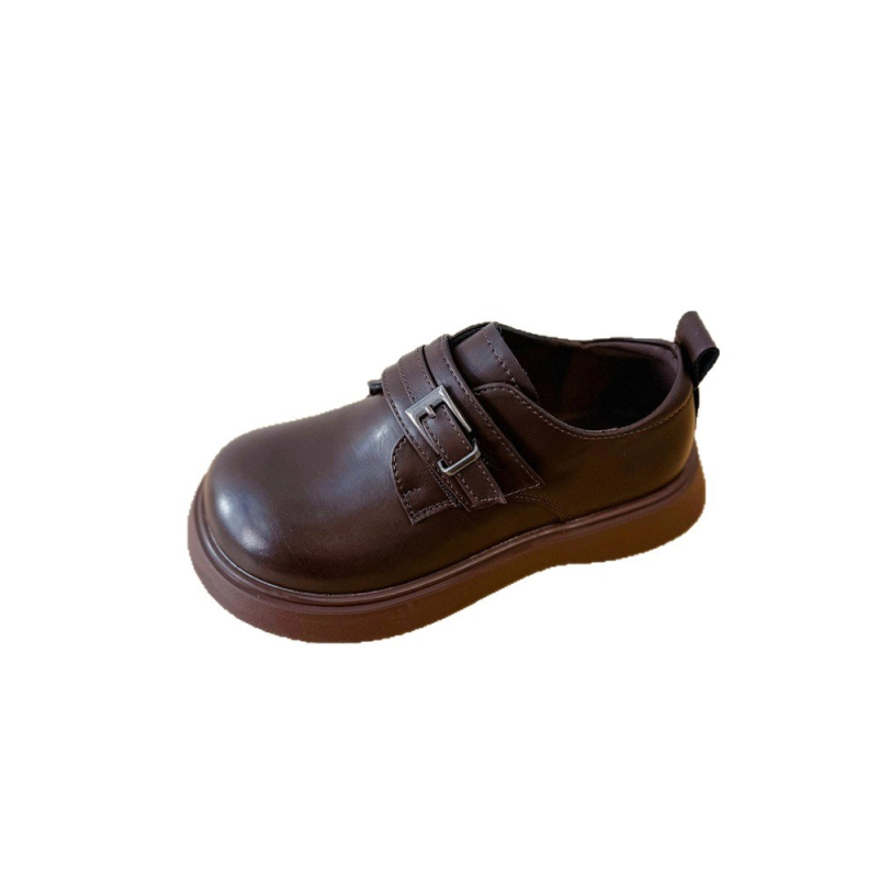 Pantofi pentru copii unisex din piele, închidere Velcro, suprafață din piele sintetică, talpă din cauciuc, profil redus