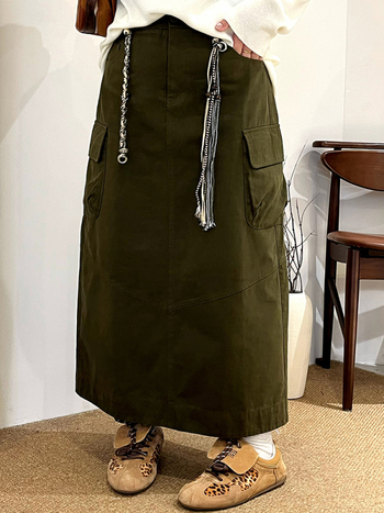 Naili dlhá rovná sukňa, jednofarebná, bavlnená látka bez elastánu, 95% bavlna, mikroelastickosť, svieži a sladký štýl