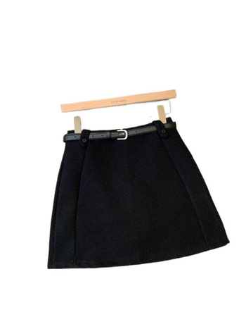 Mini suknja od vunene smjese s elastanom, visoki pojas, A-linija, elegantan ženski stil, za jesen-zimu 2025, pogodna za svakodnevnu vožnju na posao