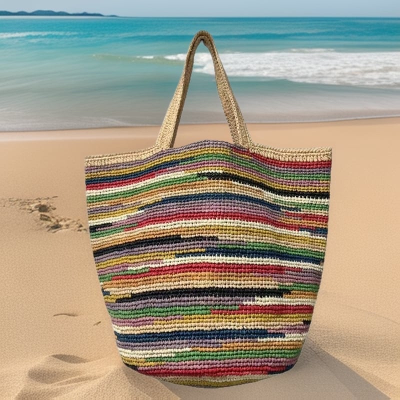 Bohemia Raffia táska nőknek, vödrös stílusú, nagy kapacitás, belső zseb a telefon számára, nyitott felső rész, dupla vállpánt