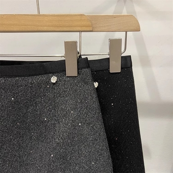 Sukňa A-line v kórejskom štýle zo spandexu s mikroelastičnosťou, krátka dĺžka, pre dospelé ženy, leto 2024