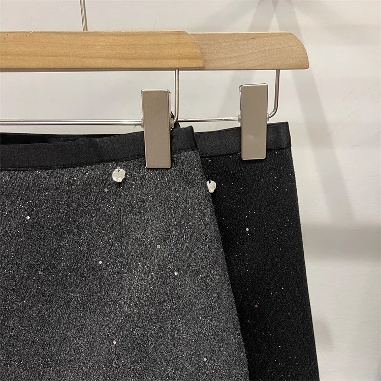 Sukňa A-line v kórejskom štýle zo spandexu s mikroelastičnosťou, krátka dĺžka, pre dospelé ženy, leto 2024