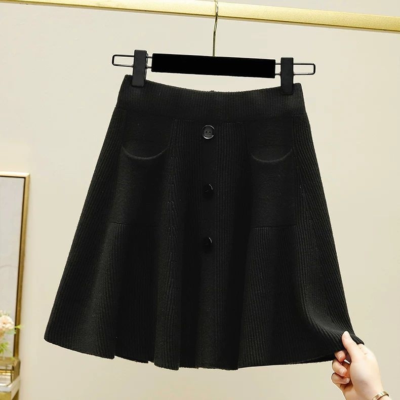 Chenille úpletová mini sukňa s Fish Tail strihom, pletená, Spandex zmes, ležérny štýl