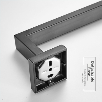 Σετ αξεσουάρ μπάνιου για πετσέτες με τετράγωνη σωλήνα, περιλαμβάνει μπάρα πετσέτας, δαχτυλίδι πετσέτας, θήκη ρολού χαρτιού και κρεμάστρα ρούχων· ανοξείδωτο ατσάλι, μάρκα Hualai anthraquinone