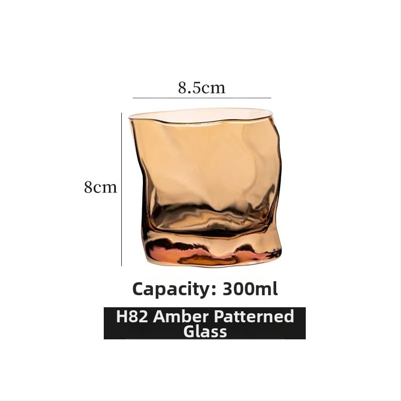 Hongjia Set din sticlă pentru apă, apă de gură și periuțe de dinți – formă neregulată, ecologic, structură dintr-un singur strat