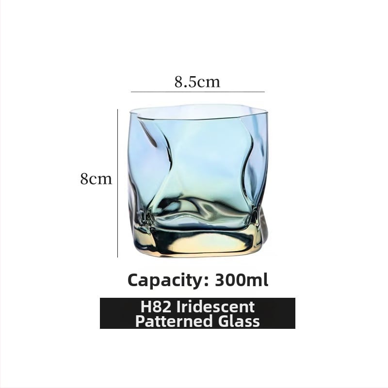 Hongjia Set din sticlă pentru apă, apă de gură și periuțe de dinți – formă neregulată, ecologic, structură dintr-un singur strat