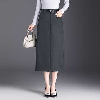 Fustă cu talie înaltă, croială midi, stil elegant pentru uz zilnic (Toamna 2025, poliester ≥95%)