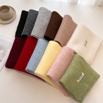 Zimski pleteni šal/unisex, warp knitting, 100% poliester, održava toplinu i štiti od prašine, stil: srednje dug, svestran, elegantan, jednostavan