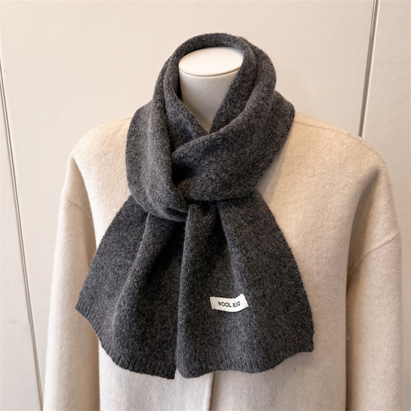 Zimski pleteni šal/unisex, warp knitting, 100% poliester, održava toplinu i štiti od prašine, stil: srednje dug, svestran, elegantan, jednostavan