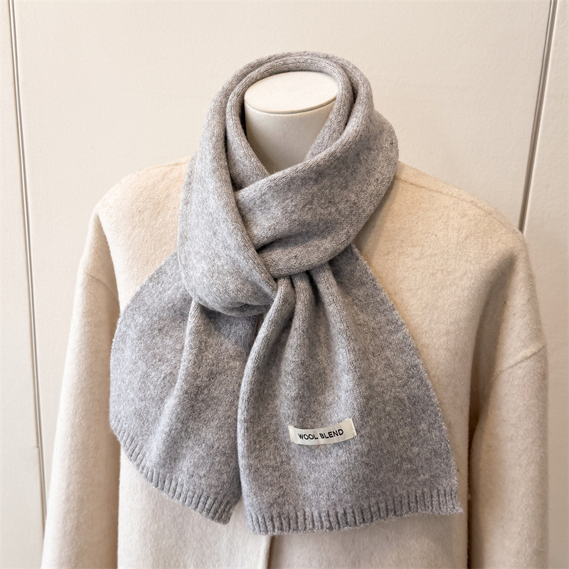 Zimski pleteni šal/unisex, warp knitting, 100% poliester, održava toplinu i štiti od prašine, stil: srednje dug, svestran, elegantan, jednostavan