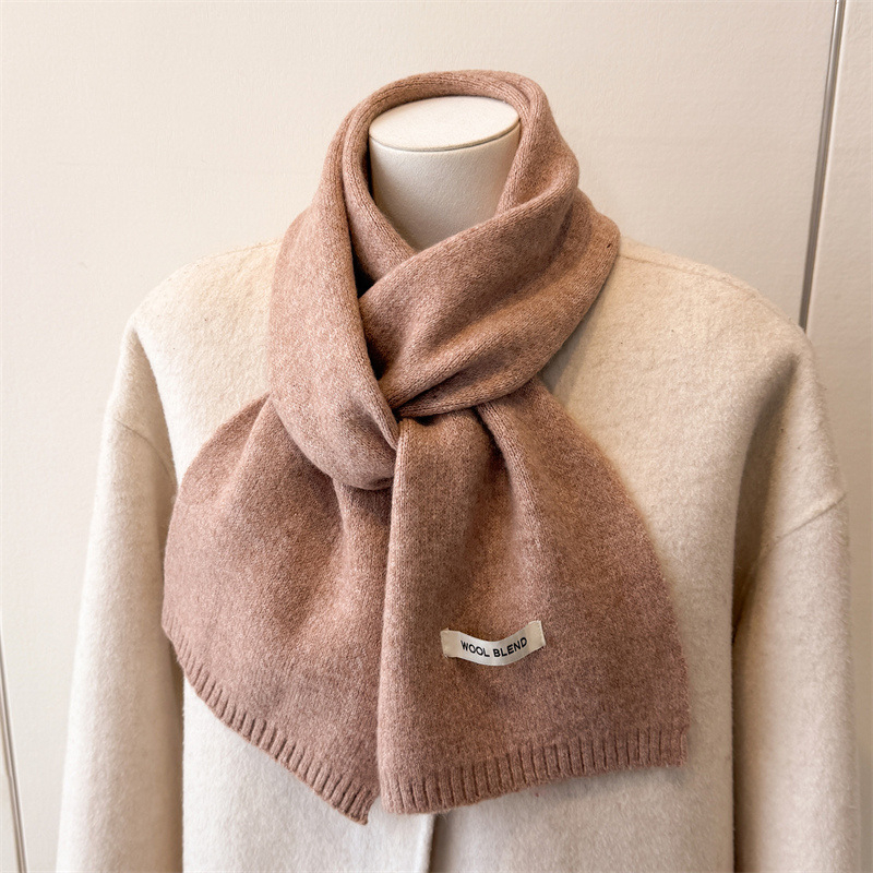 Zimski pleteni šal/unisex, warp knitting, 100% poliester, održava toplinu i štiti od prašine, stil: srednje dug, svestran, elegantan, jednostavan