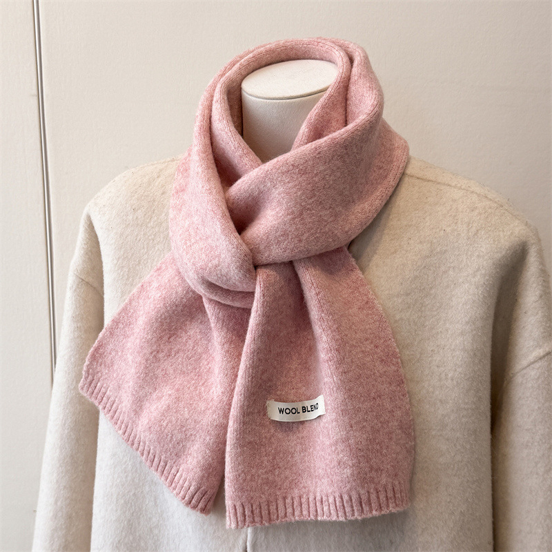 Zimski pleteni šal/unisex, warp knitting, 100% poliester, održava toplinu i štiti od prašine, stil: srednje dug, svestran, elegantan, jednostavan