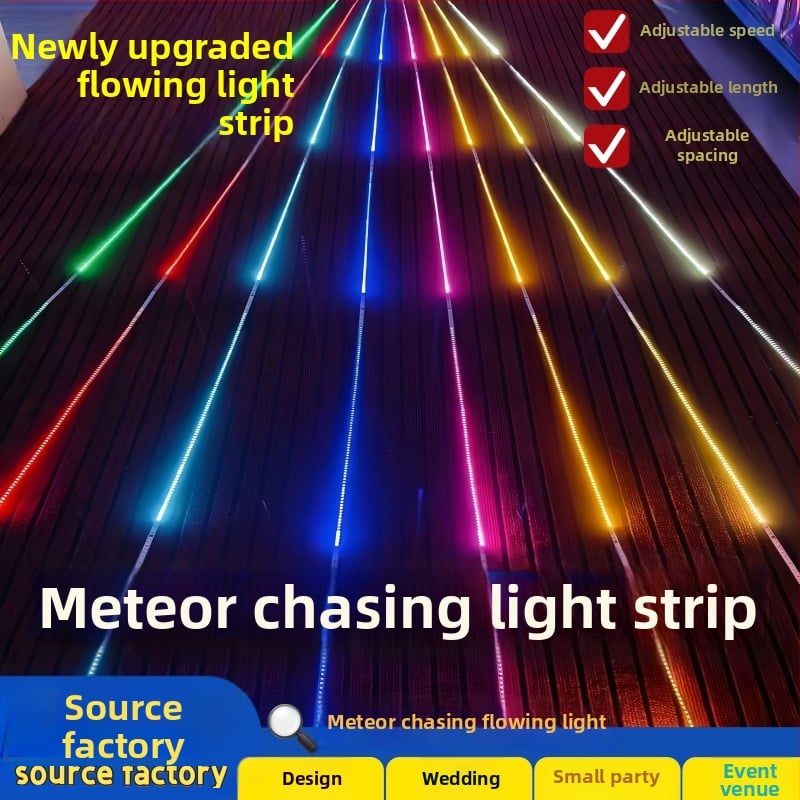 Szcenikus LED-szalag, marquee típusú, 24V, 120×3528 LED-ek, Sanan Optoelectronics, vízálló, fényerő-szabályozható