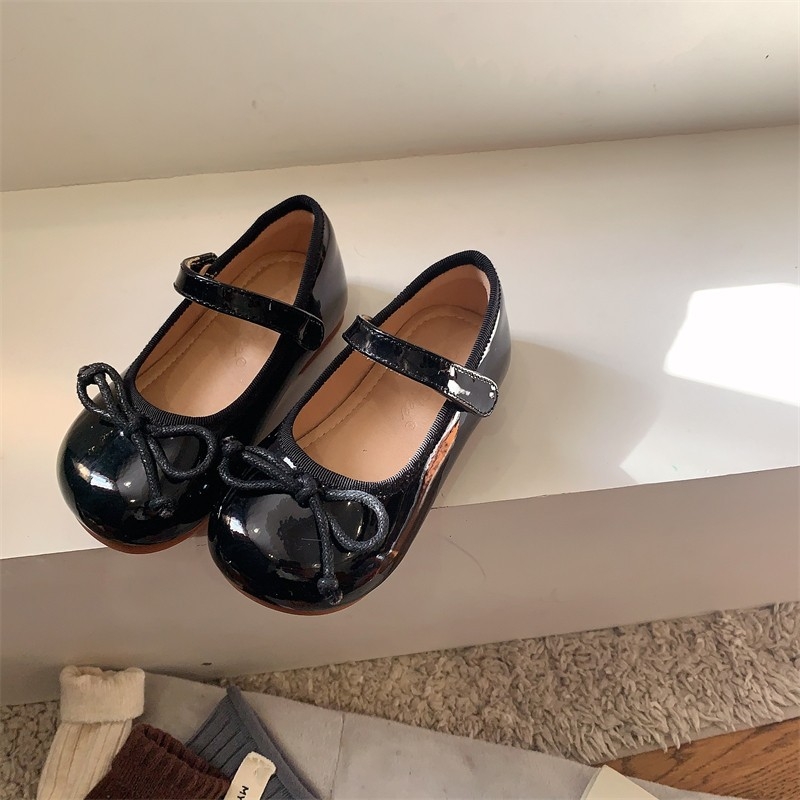 Pantofi pentru copii în stil coreean, exterior din super fibră, talpă din cauciuc, culoare solidă, lansare toamna 2025