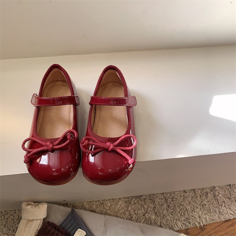 Pantofi pentru copii în stil coreean, exterior din super fibră, talpă din cauciuc, culoare solidă, lansare toamna 2025