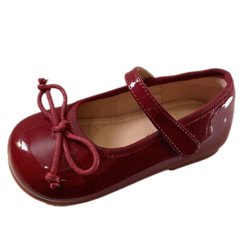 Pantofi pentru copii în stil coreean, exterior din super fibră, talpă din cauciuc, culoare solidă, lansare toamna 2025