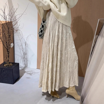 Fustă plisată în linie A, lungă, din poliester, conținut poliester 80-90%, Toamnă 2025.