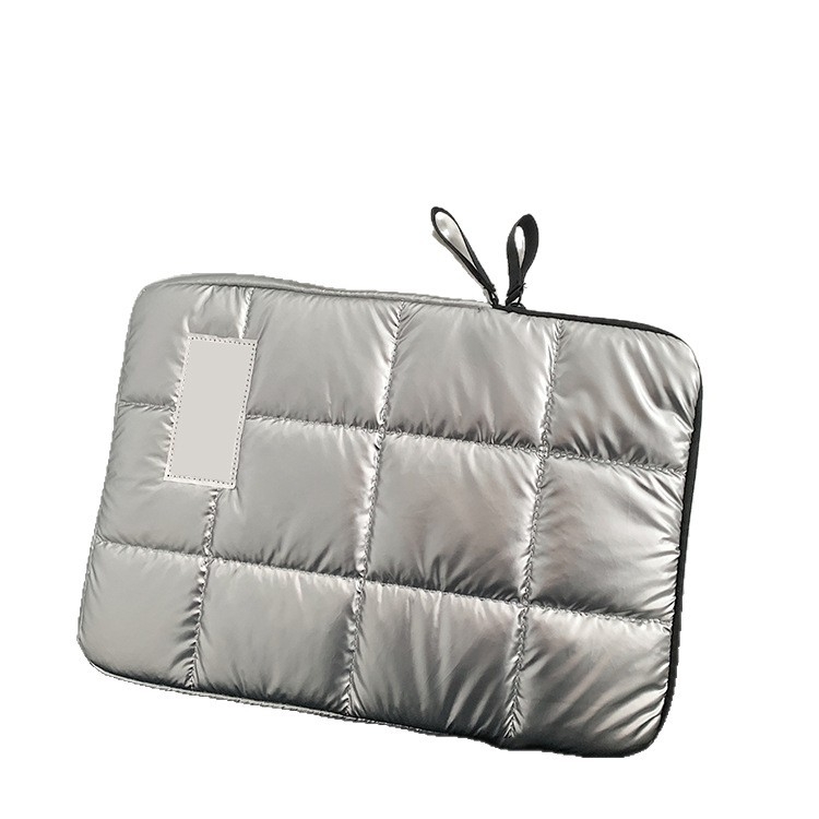 Geantă pentru laptop cu protecție la șocuri (exterior din bumbac-lin, căptușeală poliester, model solid, primăvara 2025, funcție: reducerea greutății)