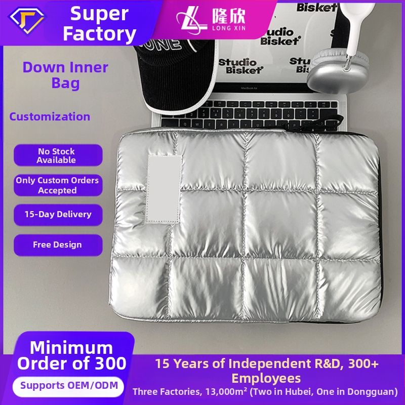 Geantă pentru laptop cu protecție la șocuri (exterior din bumbac-lin, căptușeală poliester, model solid, primăvara 2025, funcție: reducerea greutății)