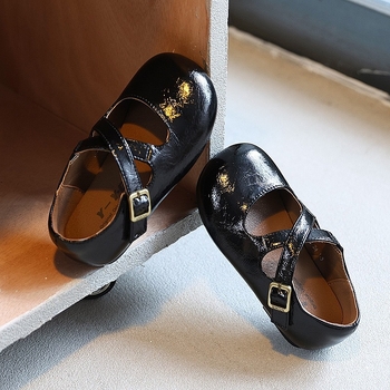 Pantofi pentru prințese pentru copii cu curele încrucișate, pentru primăvară 2025 — partea superioară din microfibră, talpă din cauciuc, închidere Velcro, respirabili, anti-alunecare (0–12 ani)