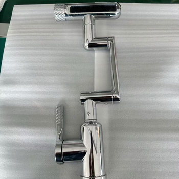 Robinet pentru chiuvetă, din oțel inoxidabil, nucleu ceramic al valvei, 0–90°C, 0,8 MPa, design cu articulație unică