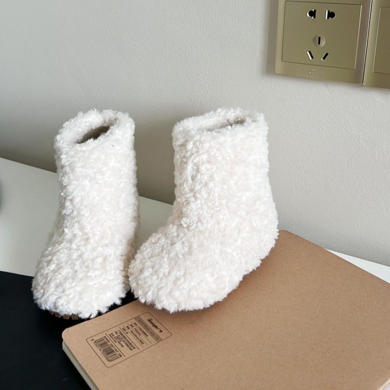 Ghete de iarnă pentru fetițe - până la gambe, partea superioară din bumbac, rezistente la frig, stil neutru, pentru 1–3 ani