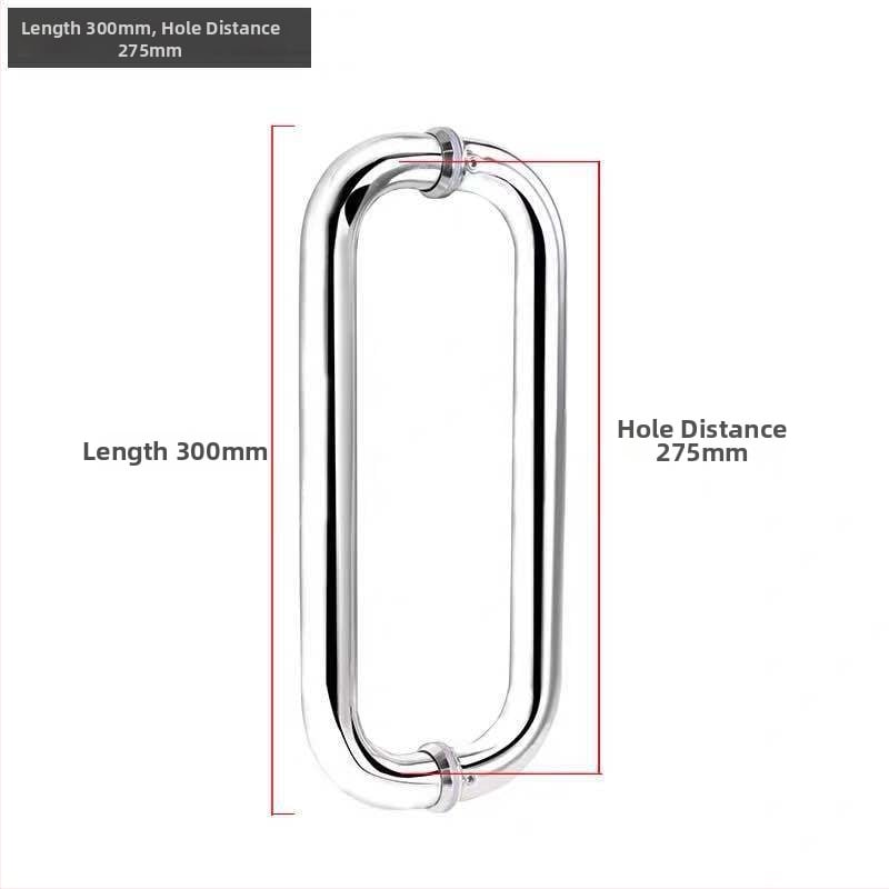 Mâner pentru ușă de sticlă de duș, oțel inoxidabil 304, finisaj lucios/periat, model XQZ-YSLS-010