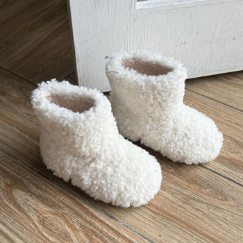 Ghete de gleznă pentru copii, partea superioară din bumbac, unisex, stil coreean, pentru vârste între 4-12 ani.