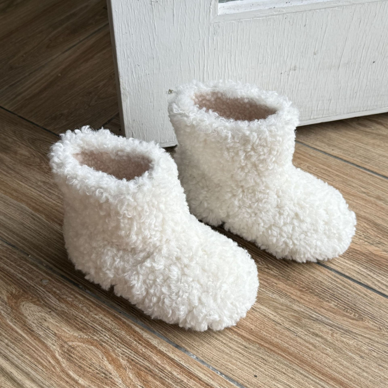 Ghete de gleznă pentru copii, partea superioară din bumbac, unisex, stil coreean, pentru vârste între 4-12 ani.