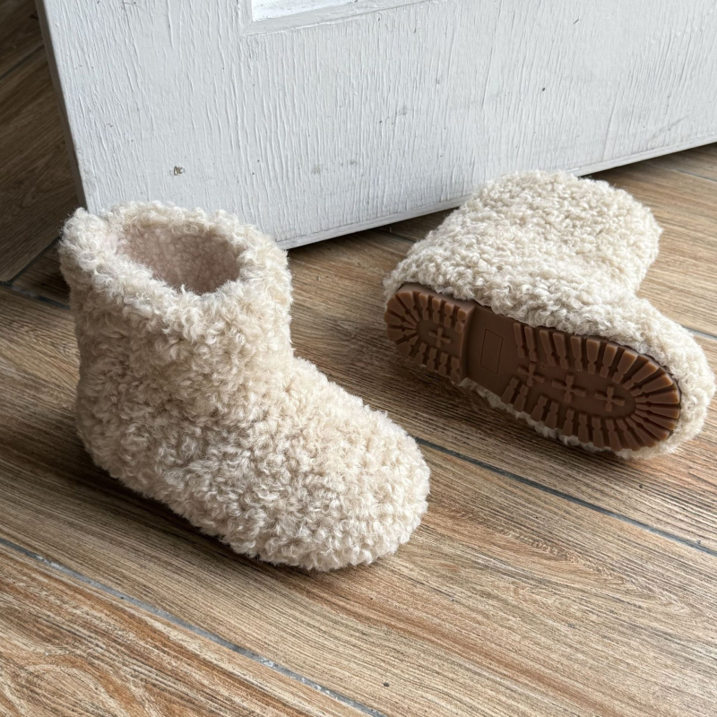 Ghete de gleznă pentru copii, partea superioară din bumbac, unisex, stil coreean, pentru vârste între 4-12 ani.