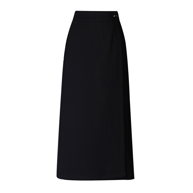 Fustă pentru femei hip, din poliester, design colaj, lungime midi, elasticitate micro