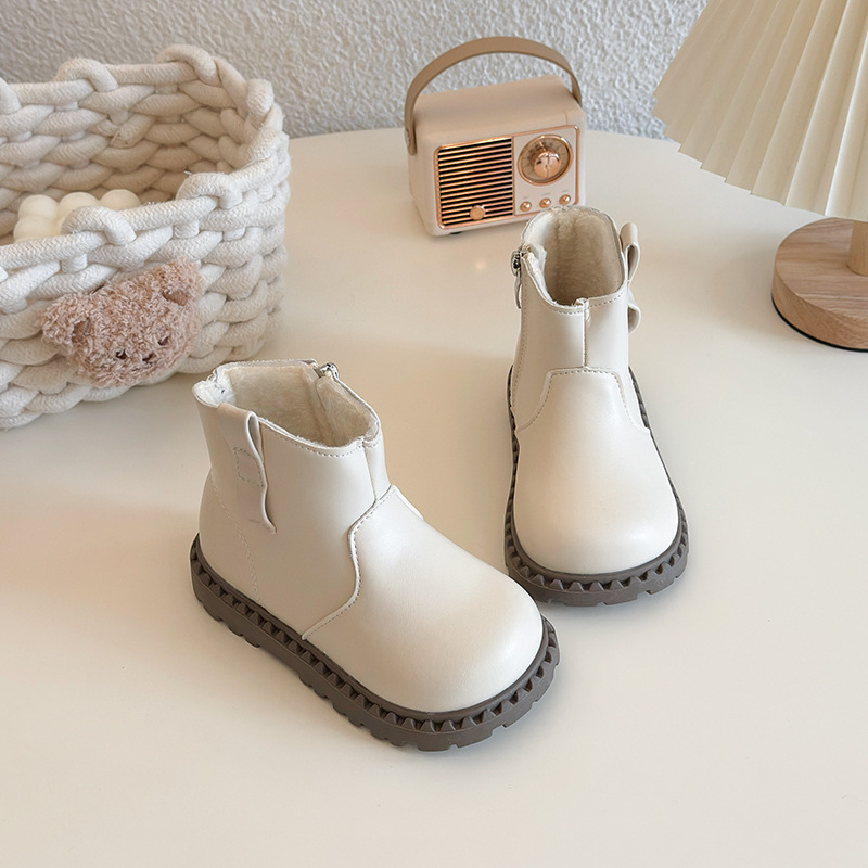 Martin čizme za djecu - unisex, zimske, niskog kroja, bočni zip, umjetna koža gornji dio, gumeni potplat