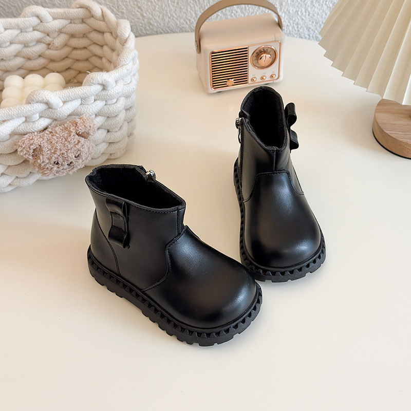 Martin čizme za djecu - unisex, zimske, niskog kroja, bočni zip, umjetna koža gornji dio, gumeni potplat
