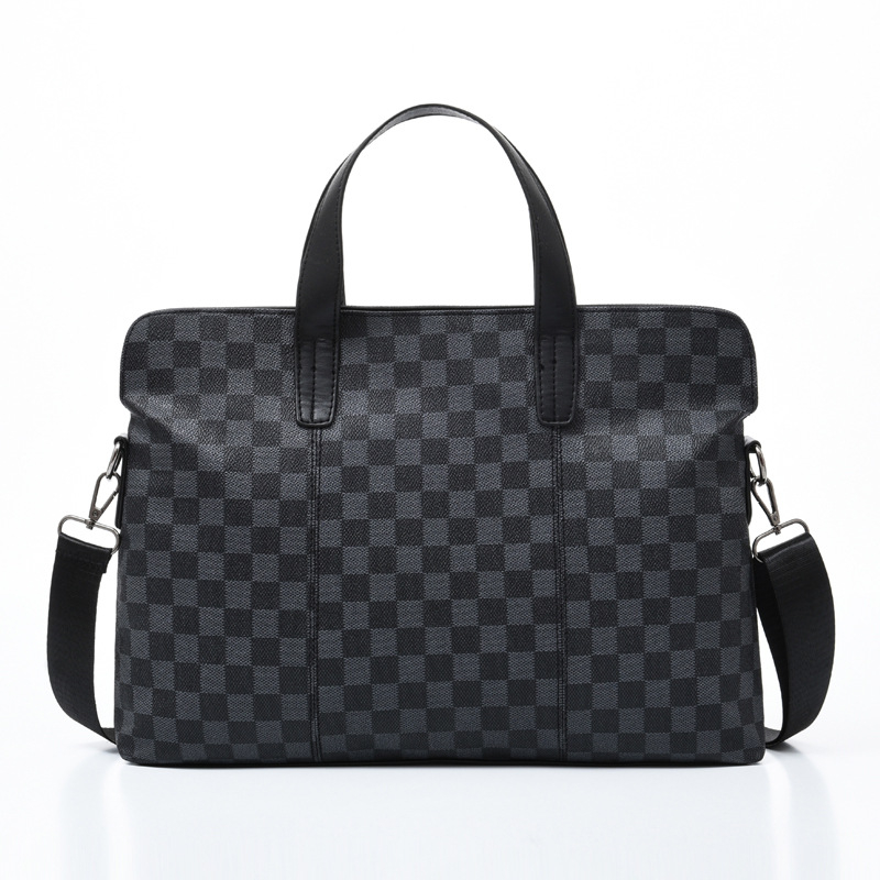 Muška torba za laptop od PU kože, horizontalni dizajn, za ruku/preko ramena (Zip; poliester podstava; vodootporna; zaštita od krađe)