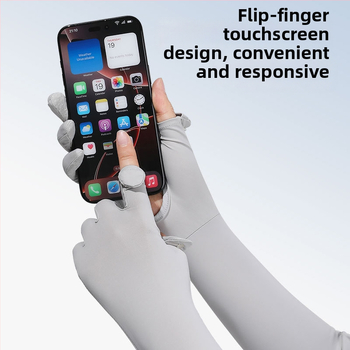 Μανίκια προστασίας από τον ήλιο για το μπράτσο, Anti-UV, ελαφριά και διαπνοή, αντιολισθητικά, συμβατές με οθόνη αφής, Ice Silk/Nylon (81–95%), Άνοιξη 2025