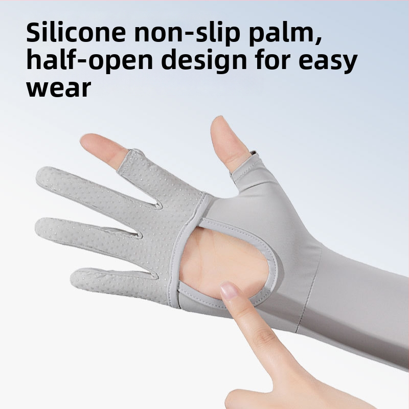 Μανίκια προστασίας από τον ήλιο για το μπράτσο, Anti-UV, ελαφριά και διαπνοή, αντιολισθητικά, συμβατές με οθόνη αφής, Ice Silk/Nylon (81–95%), Άνοιξη 2025