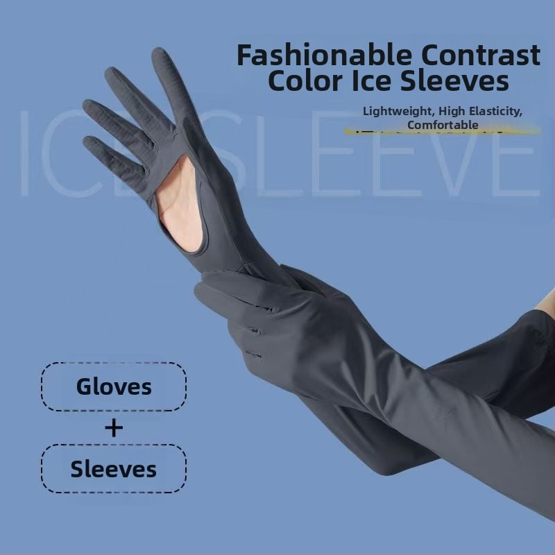 Μανίκια προστασίας από τον ήλιο για το μπράτσο, Anti-UV, ελαφριά και διαπνοή, αντιολισθητικά, συμβατές με οθόνη αφής, Ice Silk/Nylon (81–95%), Άνοιξη 2025