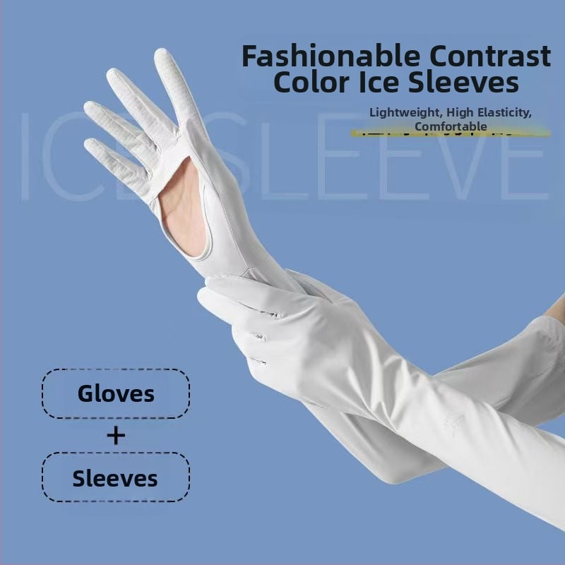 Μανίκια προστασίας από τον ήλιο για το μπράτσο, Anti-UV, ελαφριά και διαπνοή, αντιολισθητικά, συμβατές με οθόνη αφής, Ice Silk/Nylon (81–95%), Άνοιξη 2025