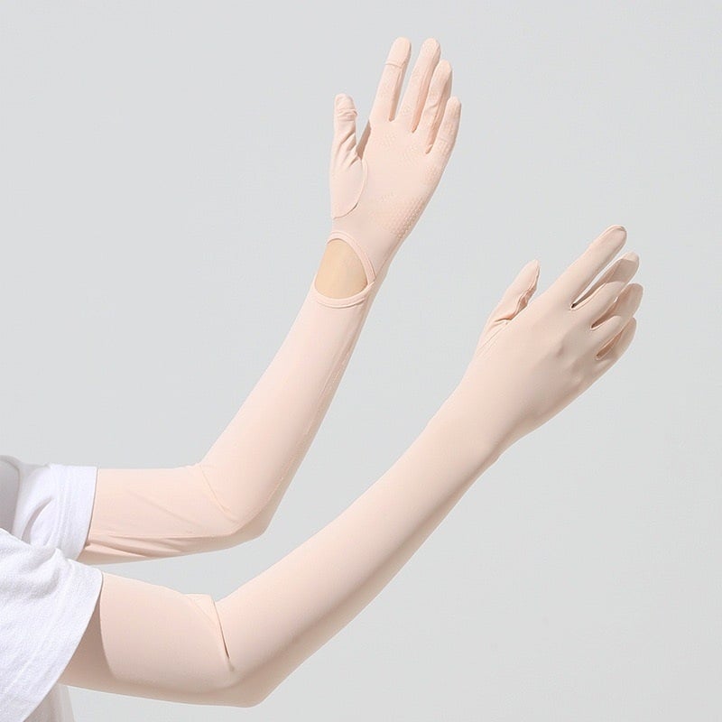 Μανίκια προστασίας από τον ήλιο για το μπράτσο, Anti-UV, ελαφριά και διαπνοή, αντιολισθητικά, συμβατές με οθόνη αφής, Ice Silk/Nylon (81–95%), Άνοιξη 2025