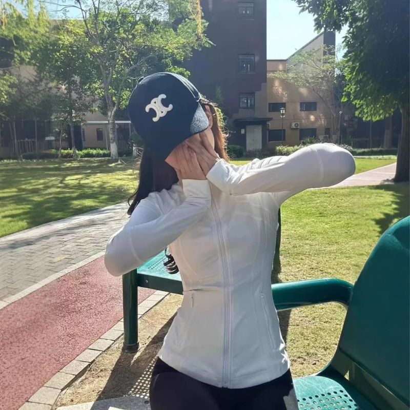 Geacă/jachetă de yoga pentru femei, protecție solară UPF50+, croială slim-fit, guler înalt, țesătură Ice Silk, mâneci lungi, primăvara 2025