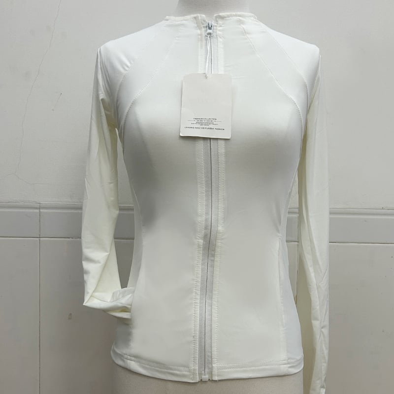 Geacă/jachetă de yoga pentru femei, protecție solară UPF50+, croială slim-fit, guler înalt, țesătură Ice Silk, mâneci lungi, primăvara 2025